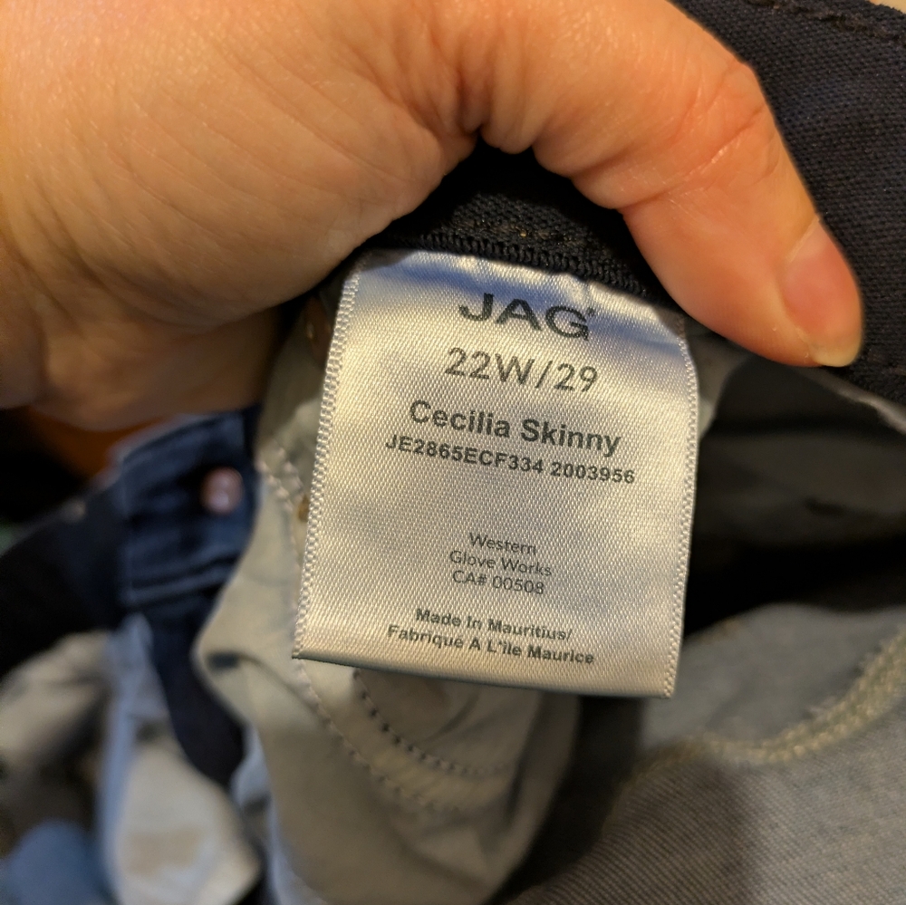 Jag Mid Rise Cecilia Skinny In Sky Blue Plus Size 22W New With Tags! - Picture 15 of 16